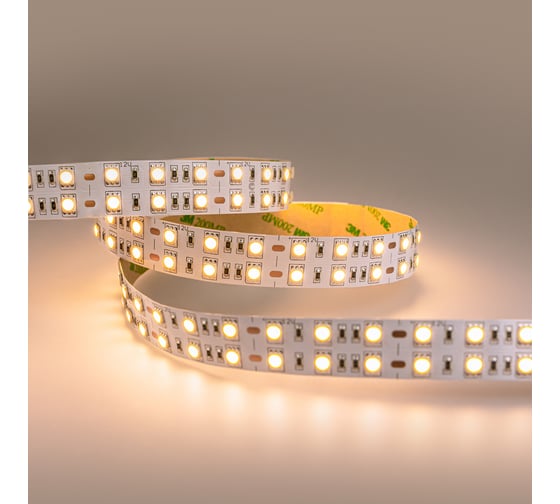 Светодиодная лента ELEGANZ LUX 5050 120 LED (28.8W/M) 12V теплая 3000К IP20 двухрядная, 5м EL-LS-28WW 1