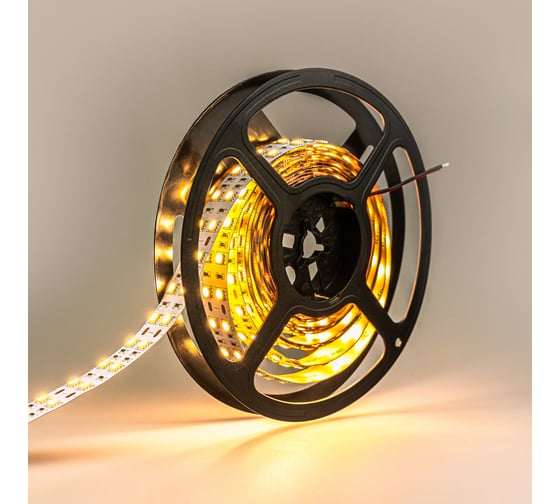 Светодиодная лента ELEGANZ LUX 5050 120 LED (28.8W/M) 12V теплая 3000К IP20 двухрядная, 5м EL-LS-28WW