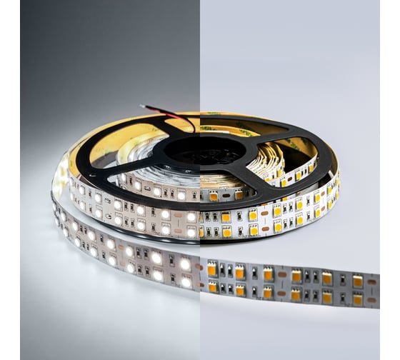 Светодиодная лента ELEGANZ LUX 5050 120 LED (28.8W/M) 12V холодная 6000К IP20 двухрядная, 5м EL-LS-28W
