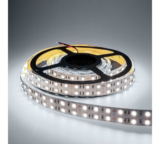 Светодиодная лента ELEGANZ LUX 5050 120 LED (28.8W/M) 12V холодная 6000К IP20 двухрядная, 5м EL-LS-28W
