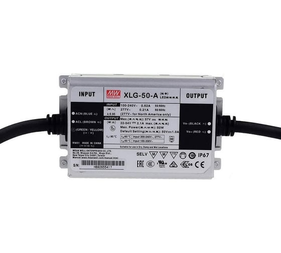 LED-драйвер Mean Well XLG-50-A AC-DC 50Вт Т03237918