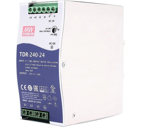 Источник питания Mean Well AC/DC TDR-240-24 Т03231738