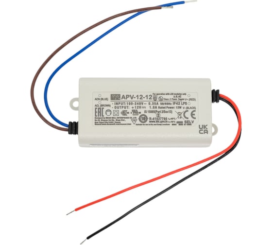 LED-драйвер Mean Well APV-12-12 AC-DC 12Вт Т00315860