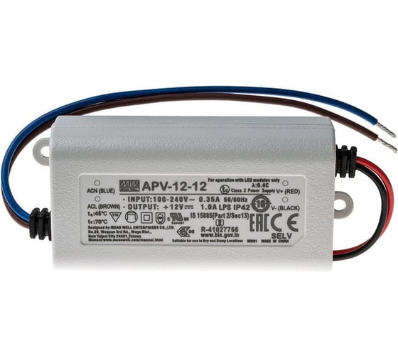 LED-драйвер Mean Well APV-12-12 AC-DC 12Вт Т00315860