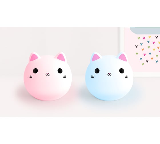 Силиконовый ночник Rombica LED Kitty мягкий силиконовый корпус DL-A003