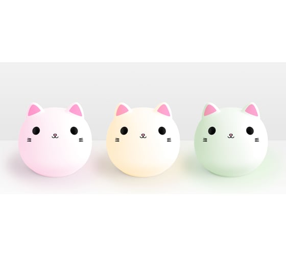 Силиконовый ночник Rombica LED Kitty мягкий силиконовый корпус DL-A003