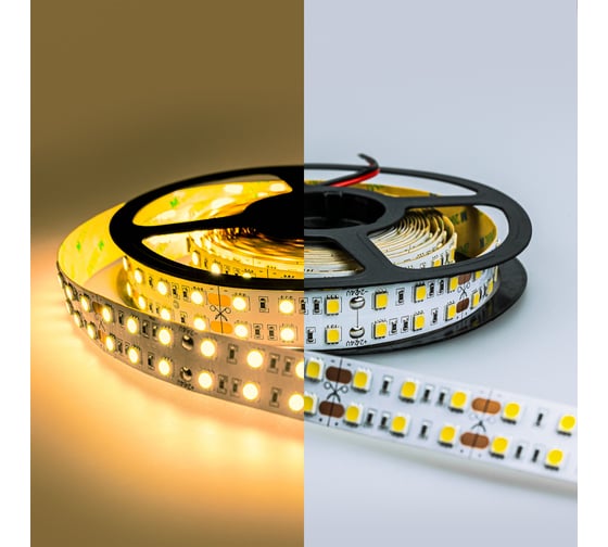 Светодиодная лента ELEGANZ LUX 24V 5050 120 LED (28.8W/M) теплая 3000К IP20 двухрядная, 5м EL-24V-28WW