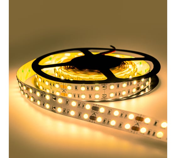 Светодиодная лента ELEGANZ LUX 24V 5050 120 LED (28.8W/M) теплая 3000К IP20 двухрядная, 5м EL-24V-28WW