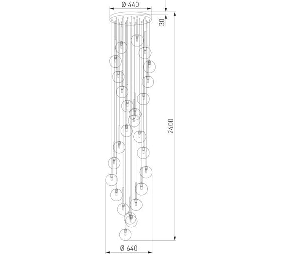 Подвесной светильник TK Lighting со стеклянными плафонами 10258 Aurora прозрачный a068316