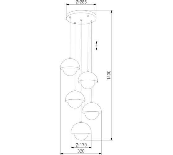 Подвесной светильник TK Lighting со стеклянными плафонами 10214 Bono белый a068322