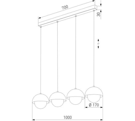 Подвесной светильник TK Lighting со стеклянными плафонами 10213 Bono белый a068323