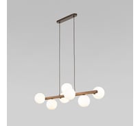 Подвесной светильник TK Lighting со стеклянными плафонами 10272 Estera Wood белый a068335