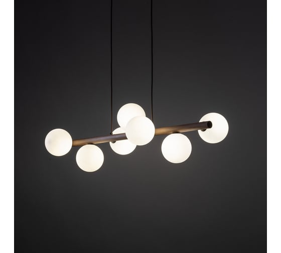 Подвесной светильник TK Lighting со стеклянными плафонами 10272 Estera Wood белый a068335