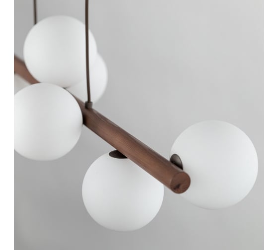 Подвесной светильник TK Lighting со стеклянными плафонами 10273 Estera Wood белый a068339