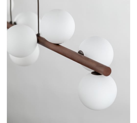Подвесной светильник TK Lighting со стеклянными плафонами 10273 Estera Wood белый a068339