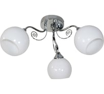 Светильник потолочный ЭЛЕТЕХ Сильва 131 хром (Плафон 7592) НПБ 01-3x60-192 Е27 1005405150