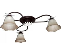 Светильник потолочный ЭЛЕТЕХ Маргарита 131 коричневый белый (Плафон 04639) НПБ 01-3x60-131 Е27 1005404049