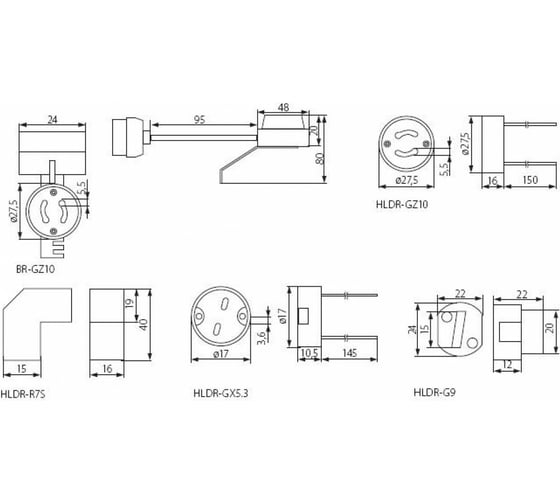 Керамический электропатрон KANLUX HLDR GX5.3 72109