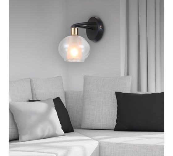 Бра Rivoli 4033401 Anita A1, черный, E14х1, 40W Б0044510
