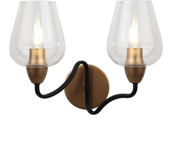 Бра Rivoli 5045402 Fresco P2, черный с золотом, 2хE14, 40W Б0044367