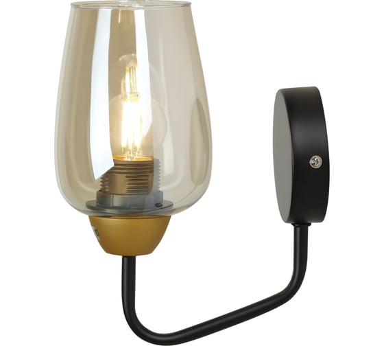 Бра Rivoli Gera A1, черный/золото, 1хE27, 40W, 10/90 Б0047327