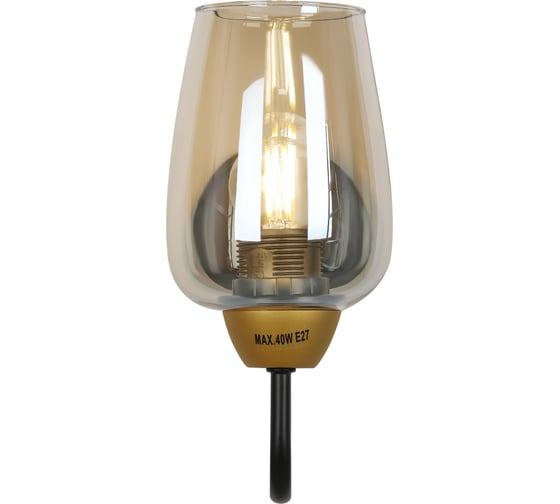 Бра Rivoli Gera A1, черный/золото, 1хE27, 40W, 10/90 Б0047327