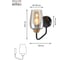 Бра Rivoli Gera A1, черный/золото, 1хE27, 40W, 10/90 Б0047327 7
