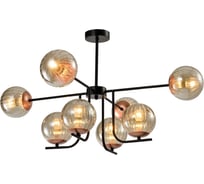 Люстра Rivoli Afina P8, черный/медь, 8хE14, 40W, 18 Б0047309