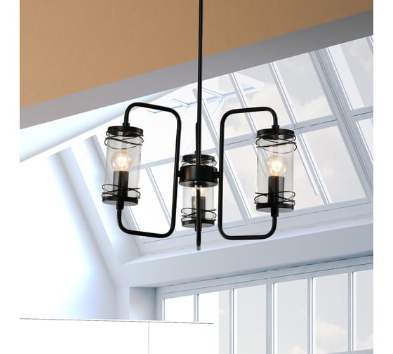 Люстра Rivoli Akanta P3, черный, 3хE14, 40W, 42 Б0047355