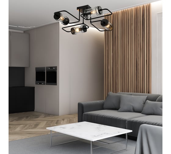 Люстра Rivoli Akanta P4, черный, 4хE14, 40W, 32 Б0047356