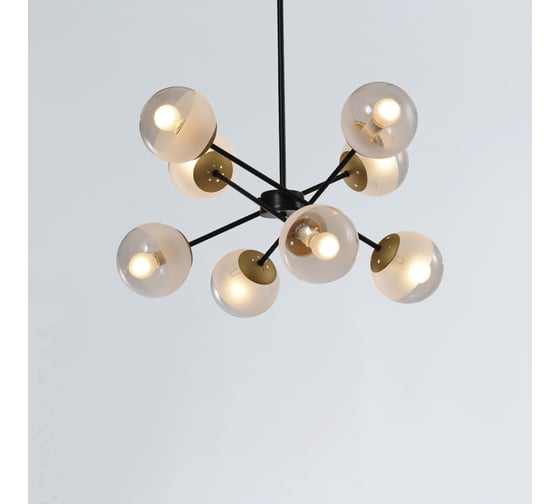 Люстра Rivoli Areta P8 черный/античное золото, 8хE14, 40W, 12 Б0047307