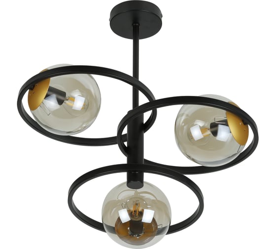 Люстра Rivoli Ariadna P3, черный/античное золото, 3хE14, 40W, 18 Б0047335