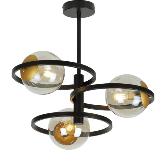 Люстра Rivoli Ariadna P3, черный/античное золото, 3хE14, 40W, 18 Б0047335