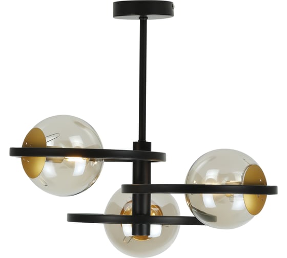 Люстра Rivoli Ariadna P3, черный/античное золото, 3хE14, 40W, 18 Б0047335