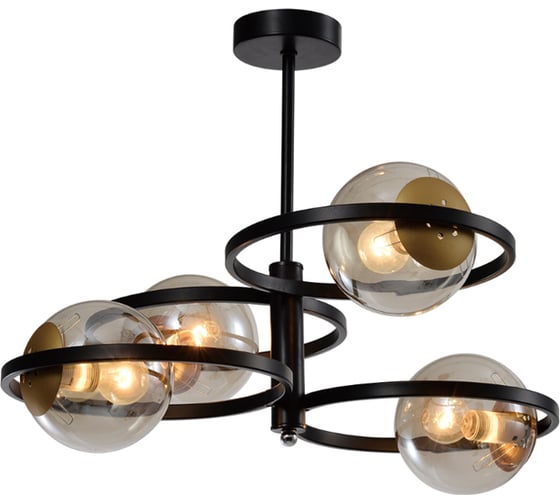 Люстра Rivoli Ariadna P4 черный/античное золото, 4хE14, 40W, 10 Б0047336