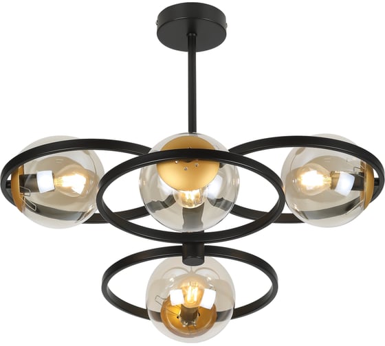 Люстра Rivoli Ariadna P4 черный/античное золото, 4хE14, 40W, 10 Б0047336