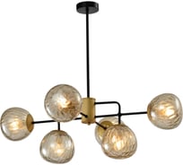 Люстра Rivoli Geba P6, черный/античное золото, 6хE14, 40W, 16 Б0047338