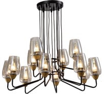 Люстра Rivoli Gera P12, черный/золото, 12хE27, 40W, 6 Б0047326