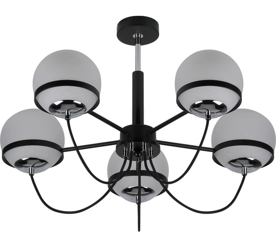 Люстра Rivoli Veronika P5, черный/хром, 5хE14, 40W, 18 Б0047297
