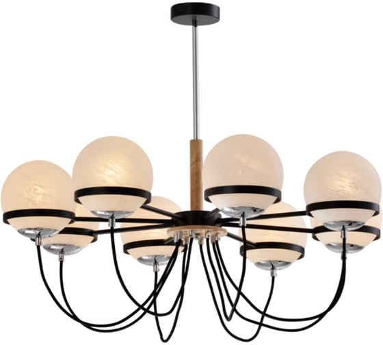 Люстра Rivoli Veronika P8, черный/хром, 8хE14, 40W, 8 Б0047298