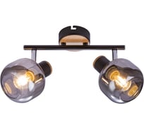 Спот Rivoli Dorkas W2 черный/светлое дерево, 2хE14, 40W, 6/144 Б0047097