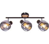 Спот Rivoli Dorkas W3, черный/светлое дерево, 3хE14, 40W, 6/72 Б0047098