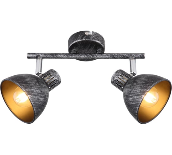 Спот Rivoli Eho W2, черный/серебро, 2хE14, 40W, 10/240 Б0047129