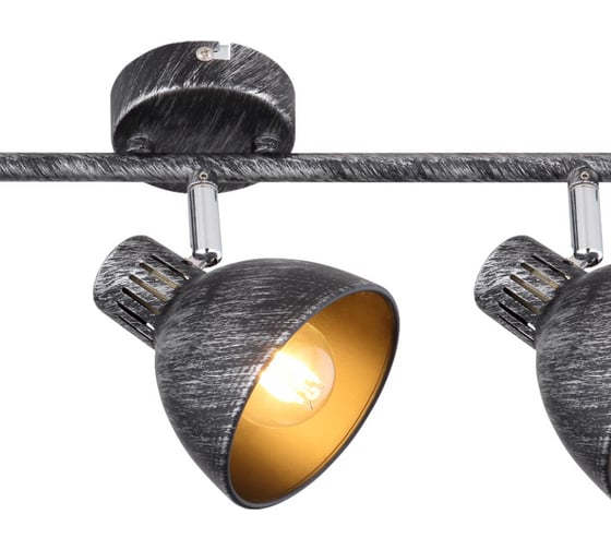 Спот Rivoli Eho W3, черный/серебро, 3хE14, 40W, 8/80 Б0047130