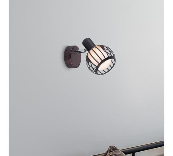 Спот Rivoli Enio W1, бронза/черный, 1хE14, 40W, 12/288 Б0047133
