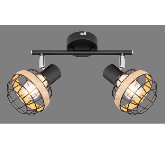Спот Rivoli Fedora W2, черный, 2хE14, 40W, 8/192 Б0047140
