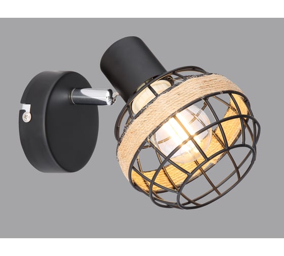 Спот Rivoli Fedora W1, черный, 1хE14, 40W, 12/288 Б0047139
