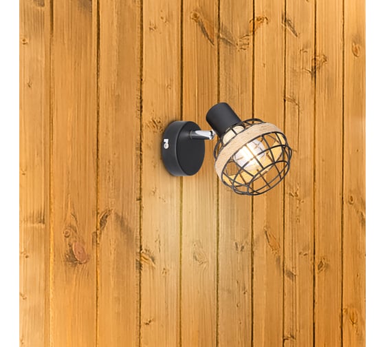 Спот Rivoli Fedora W1, черный, 1хE14, 40W, 12/288 Б0047139