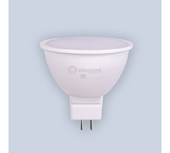 Светодиодная лампа ELEGANZ GU5.3 7W MR16 БЕЛЫЙ КОРПУС нейтральная 4500K 220V, 1шт 1343