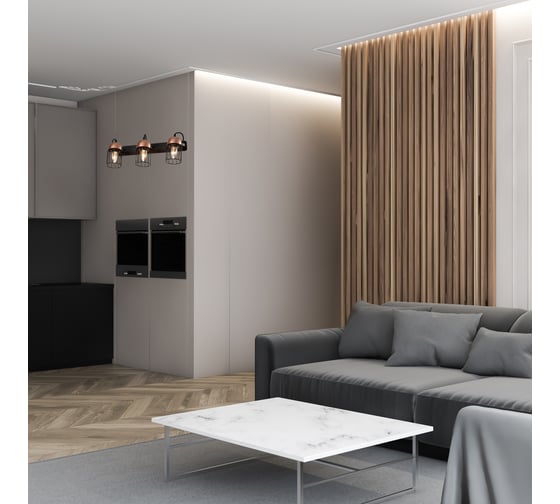 Настенный светильник Rivoli Anemon A3, черный/медь, 3хE27, 40W, 10/40 Б0047365